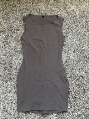 Dolls Kill Sleeveless Bodycon Dress in Charcoal